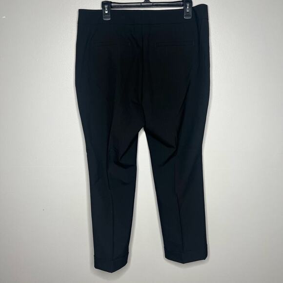 Ann Taylor Women's Black Dress Pants Straight Leg Size 12 Cuffed Office Career - Picture 4 of 10